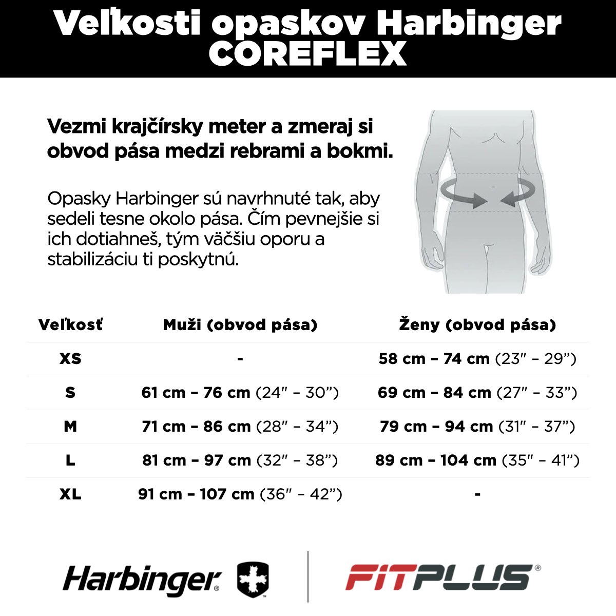 harbinger opasky coreflex velkost